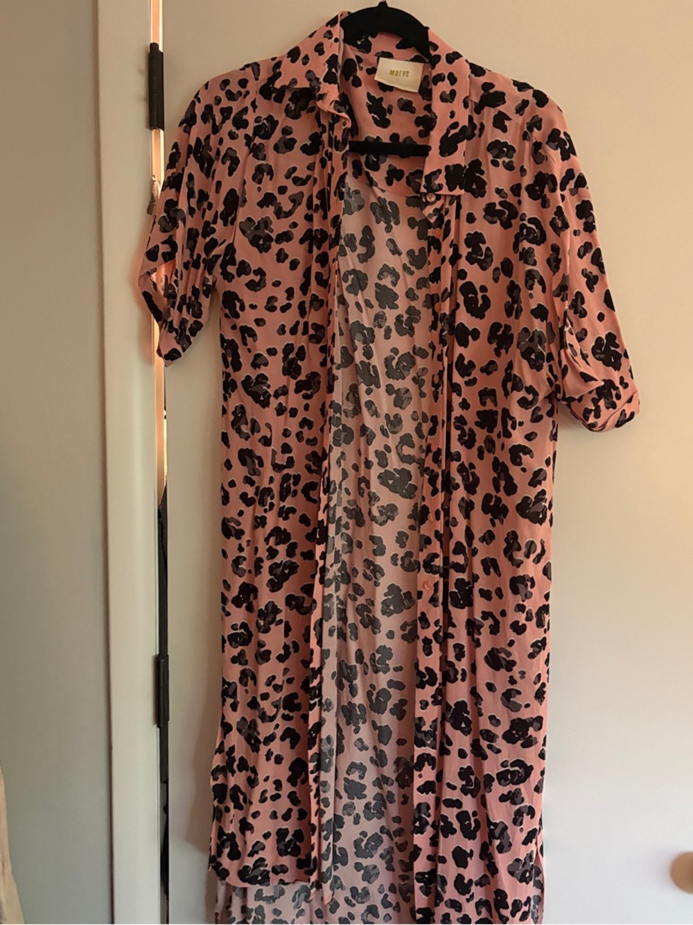 Maeve Pink Leopard-Print Tunic with Black Spots